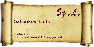 Sztankov Lili névjegykártya